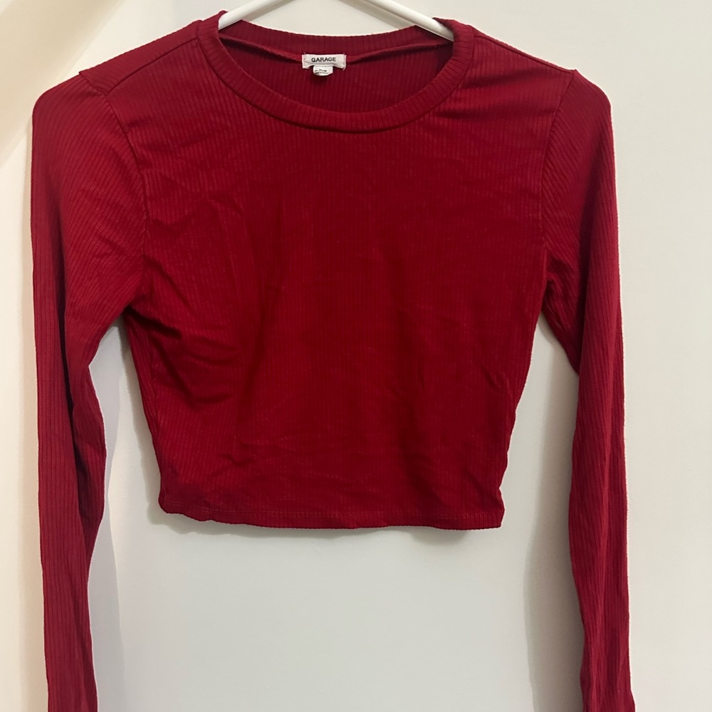 Garage Red Long Sleeve Top